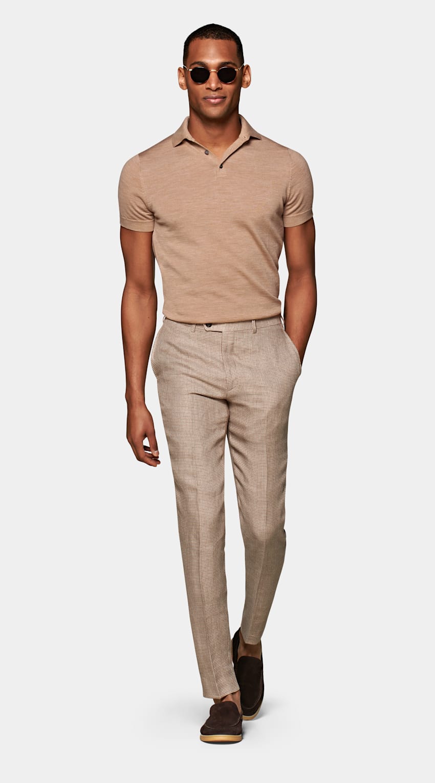 Light Brown Polo | Pure Merino Wool | Suitsupply Online Store