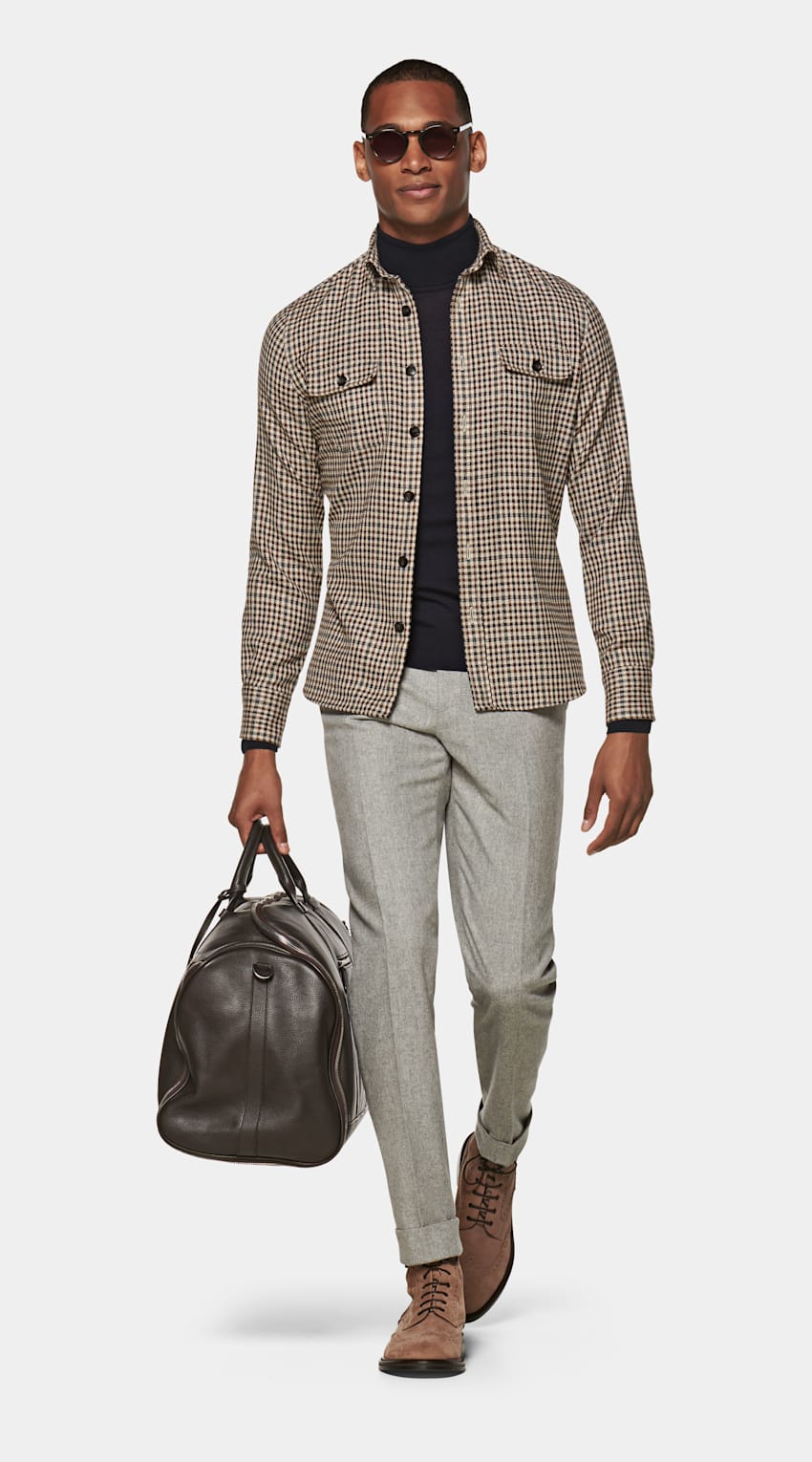 Multi Check Overshirt | Pure Wool | Suitsupply Online Store