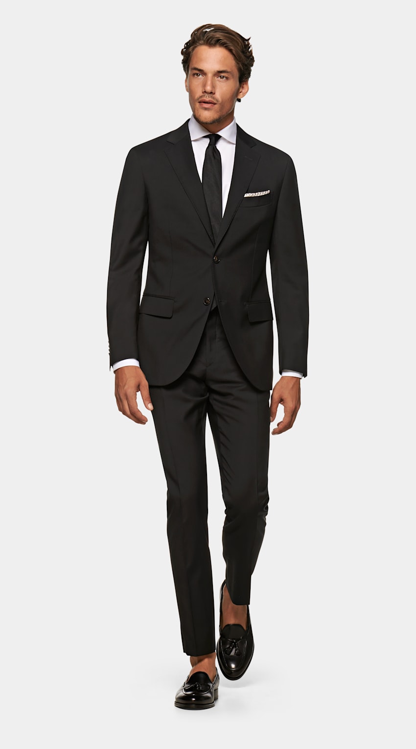 Black Napoli Suit | Pure Wool Single Breasted | Suitsupply Online Store