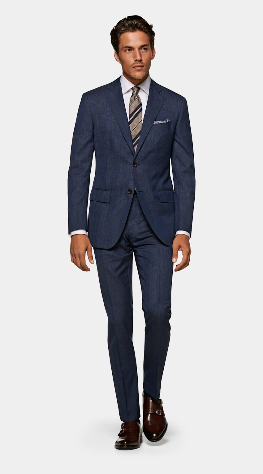 Abito Napoli Blu A Quadri Pura Lana Tropicale Single Breasted Suitsupply Online Store