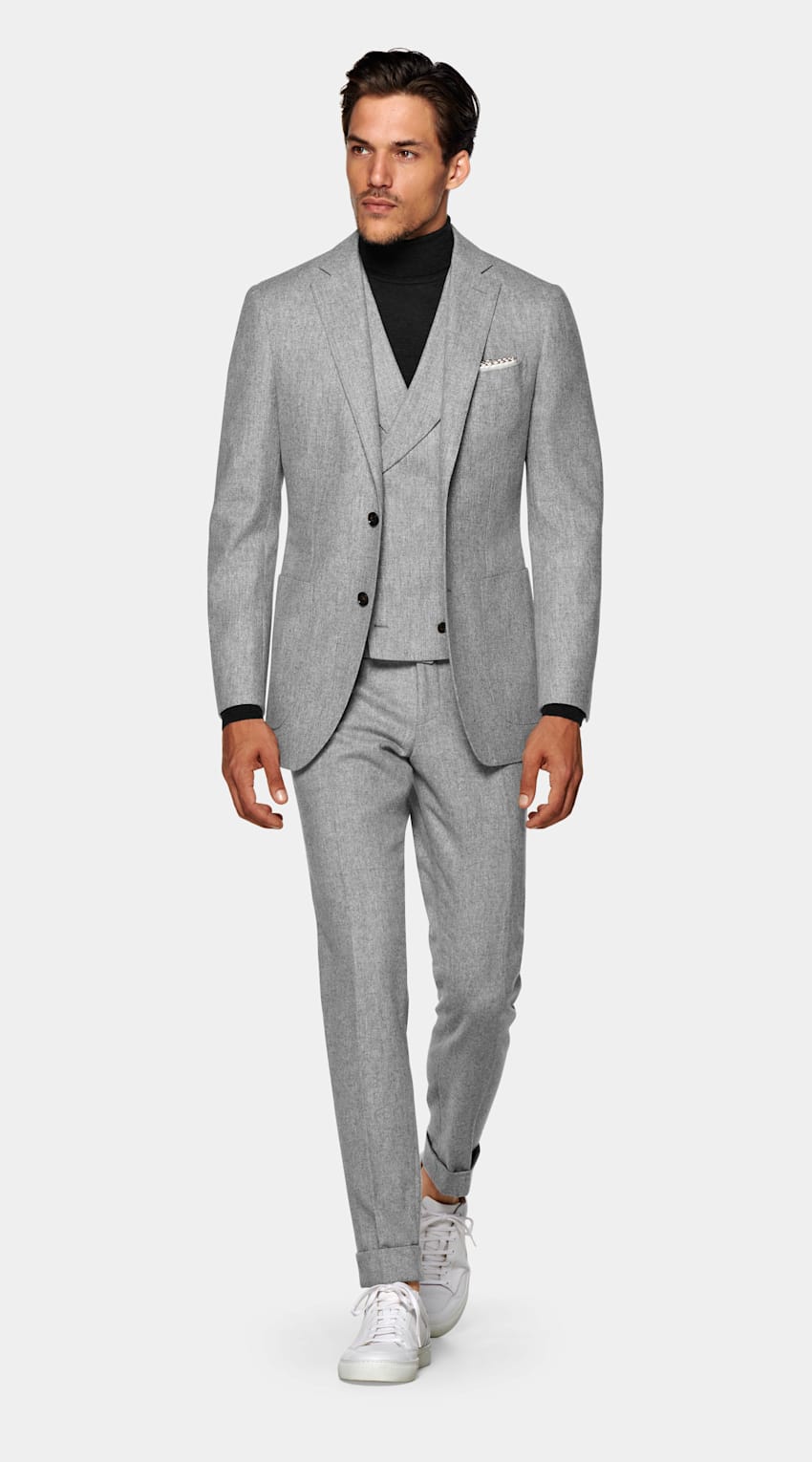 light grey wool waistcoat