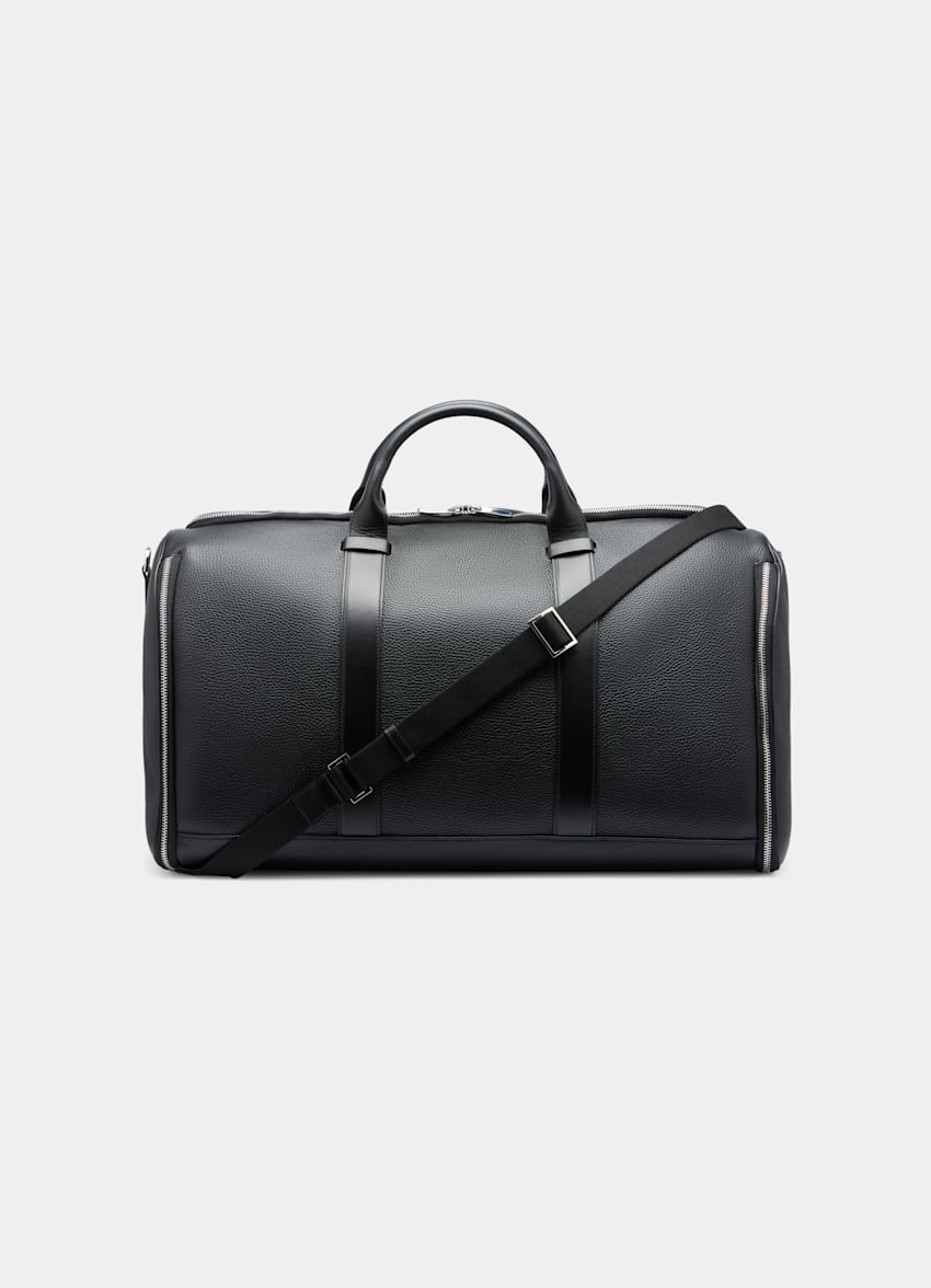 Black Holdall Suit Carrier Leather Suitsupply Online Store