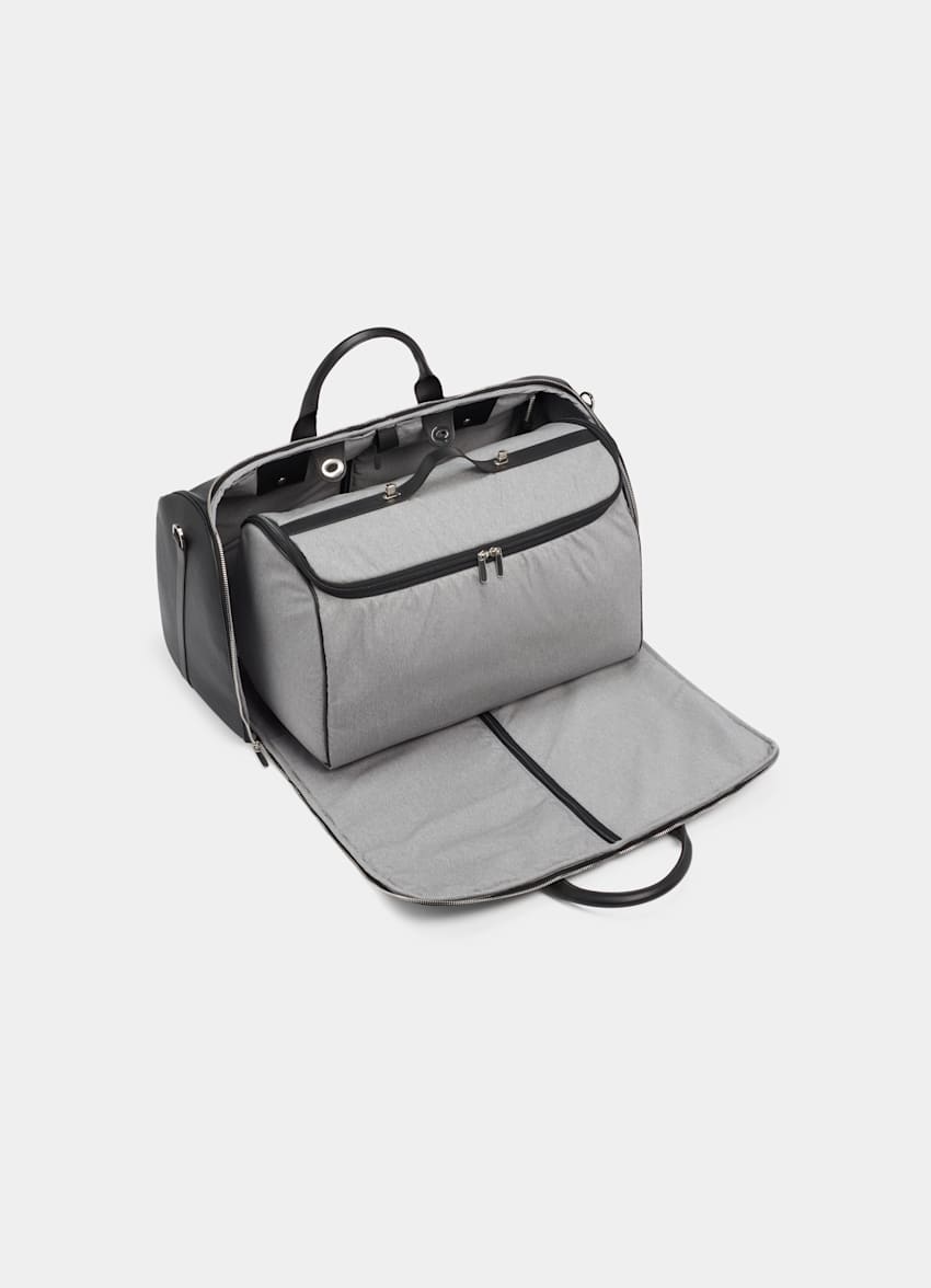 Black Holdall Suit Carrier Leather Suitsupply Online Store