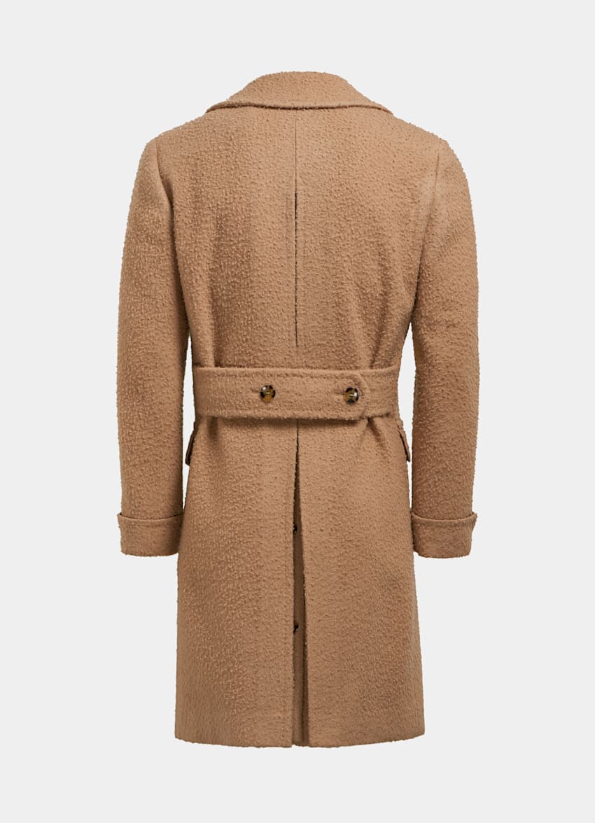 Mid Brown Polo Coat | Pure Wool Double Breasted | Suitsupply Online Store