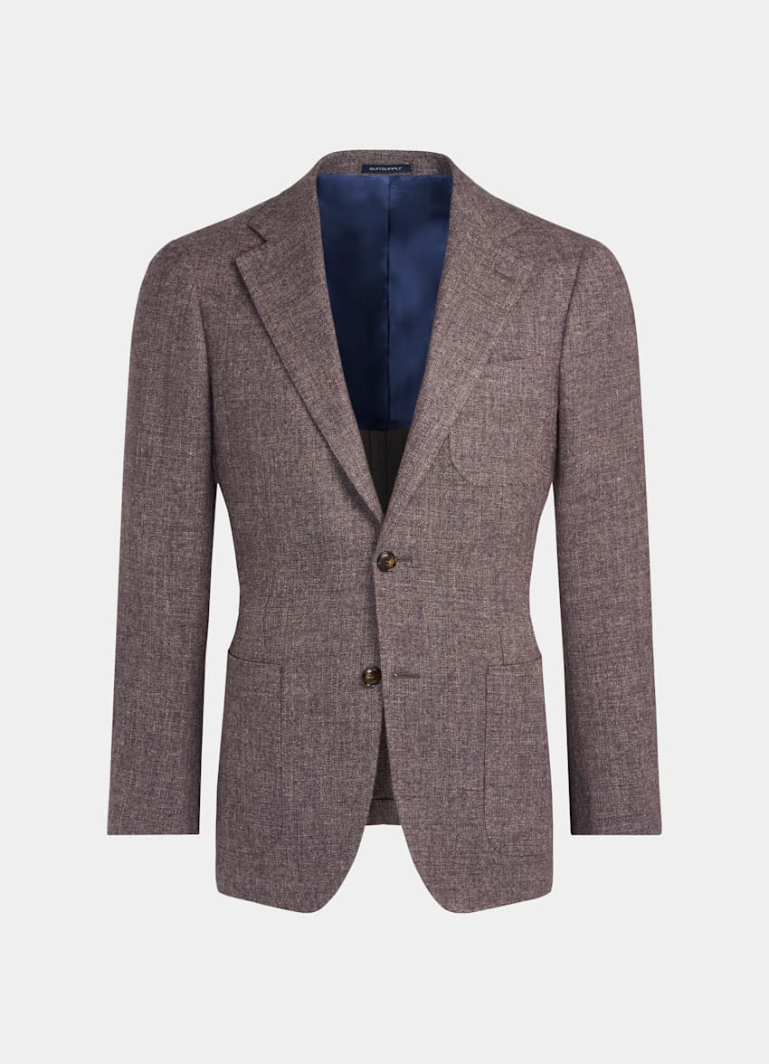Purple Havana Jacket | Linen Alpaca Wool Single Breasted | Suitsupply ...