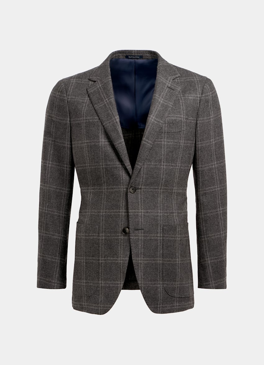 Mid Grey Check Havana Jacket | Pure Wool Single Breasted | Suitsupply ...