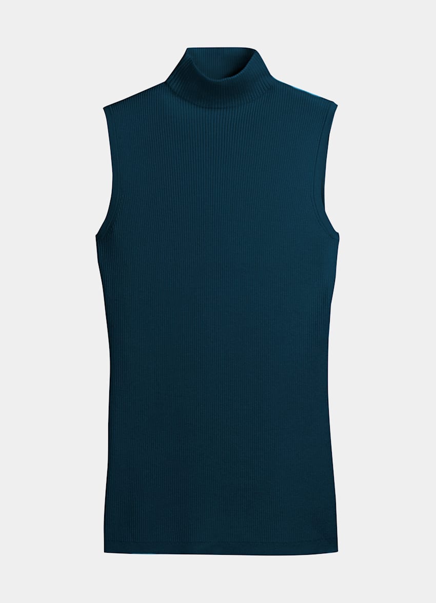teal mock turtleneck