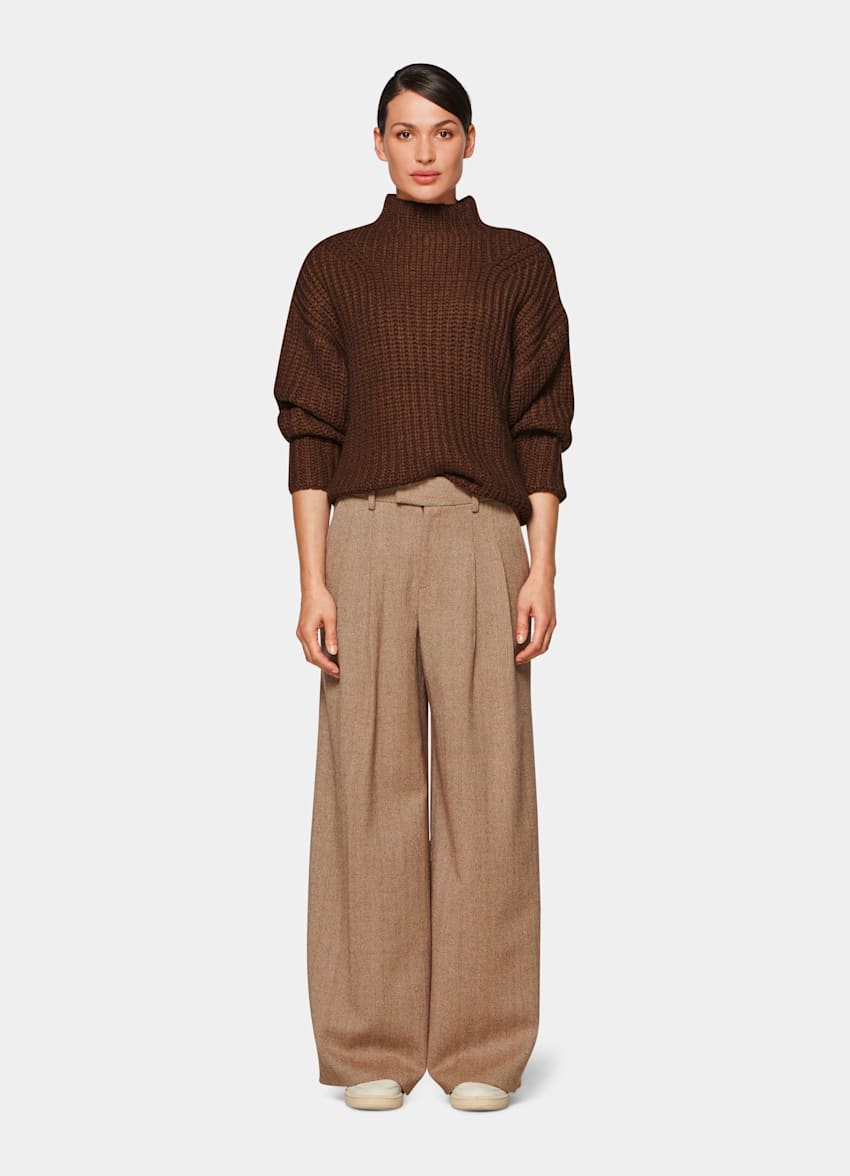 Frankie Rust Herringbone Trousers | Pure Wool | Suitsupply Online Store