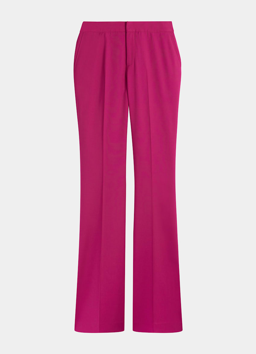 Robin Magenta Flared Trousers | Pure Wool S120's | Suitsupply Online Store
