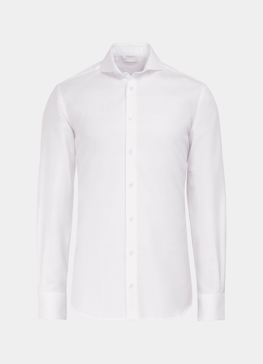 white slim fit shirts