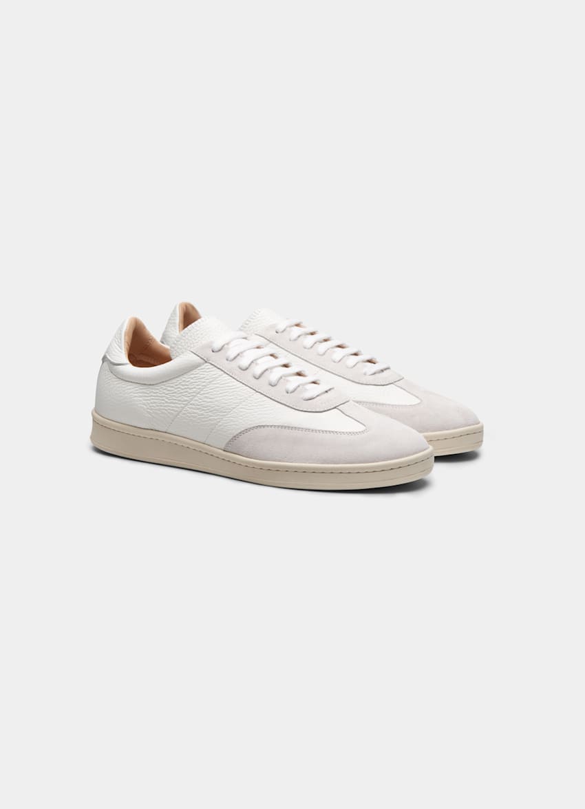 suitsupply white leather sneakers