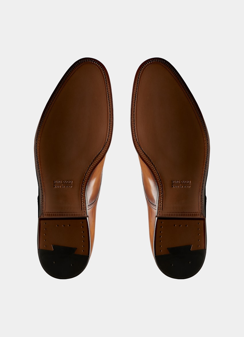 Cognac Double Monk Strap | Italian Calf Leather | Suitsupply Online Store