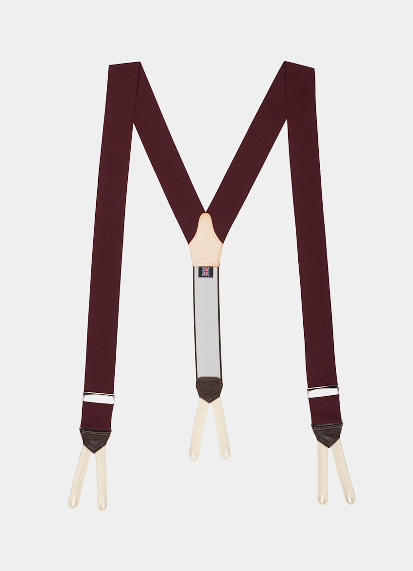 Burgundy Suspenders Non Elastic Suitsupply Online Store