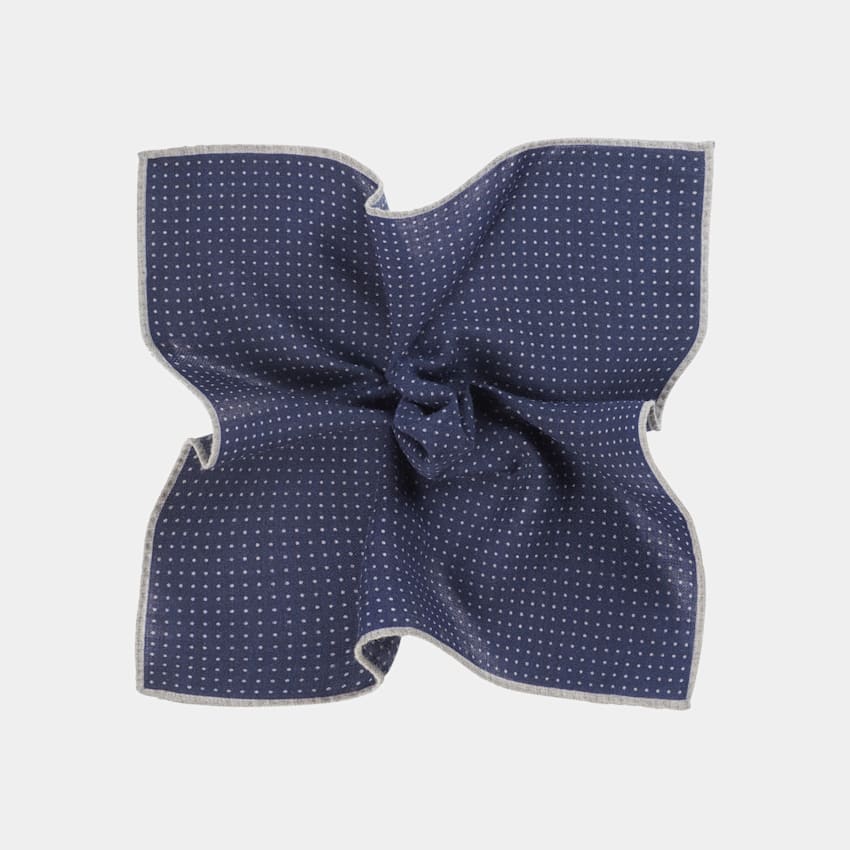 Navy Dot Pocket Square Suitsupply Online Store
