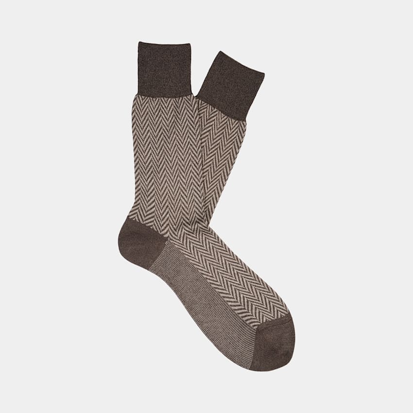 Brown Regular Socks | | Suitsupply Online Store