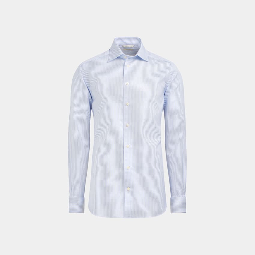 white pinstripe dress shirt