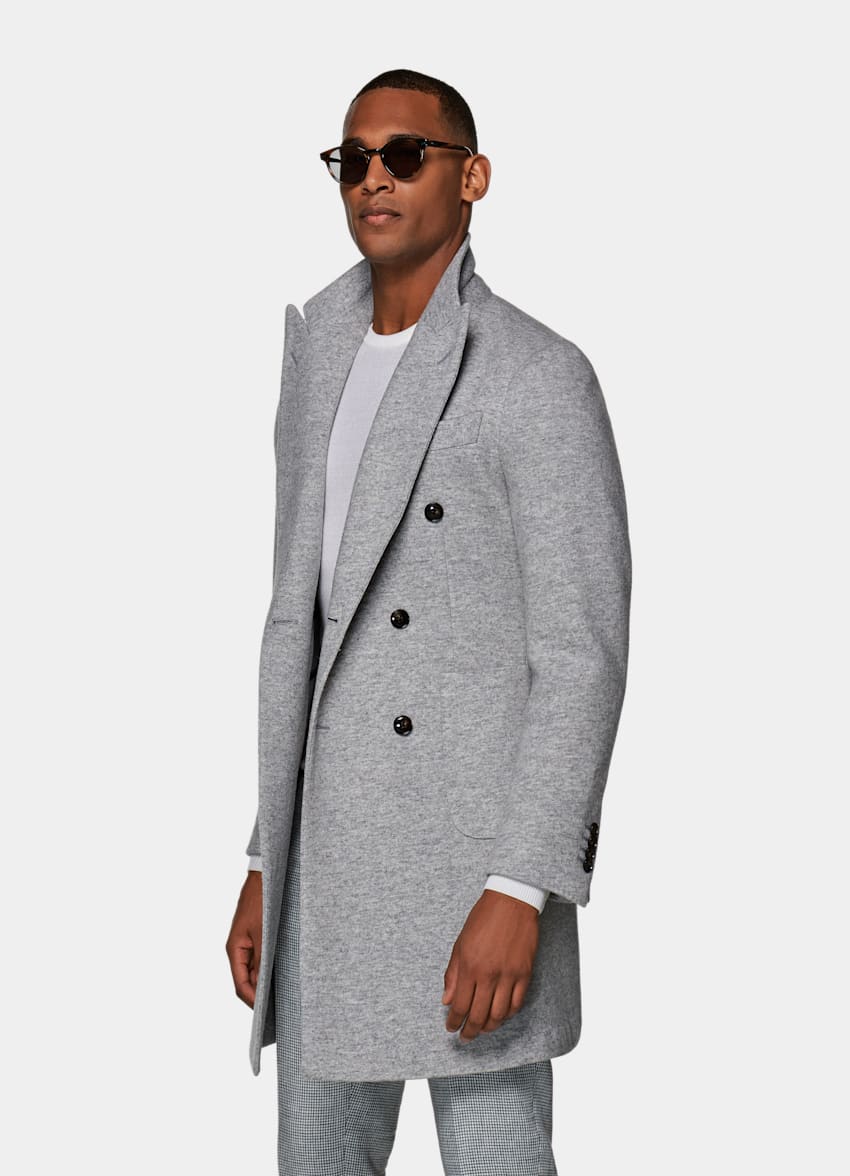 light grey topcoat mens