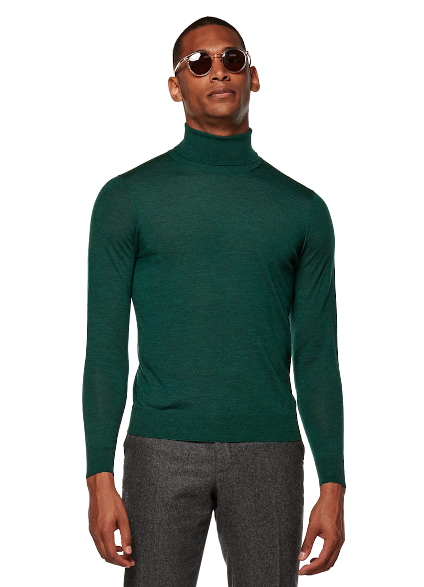 Green Turtleneck | Pure Merino Wool | Suitsupply Online Store