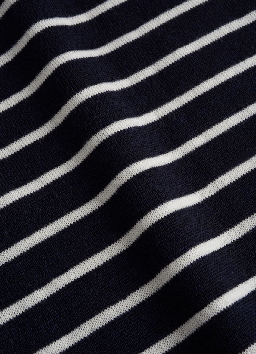 Navy Breton Turtleneck | Pure Merino Wool | Suitsupply Online Store