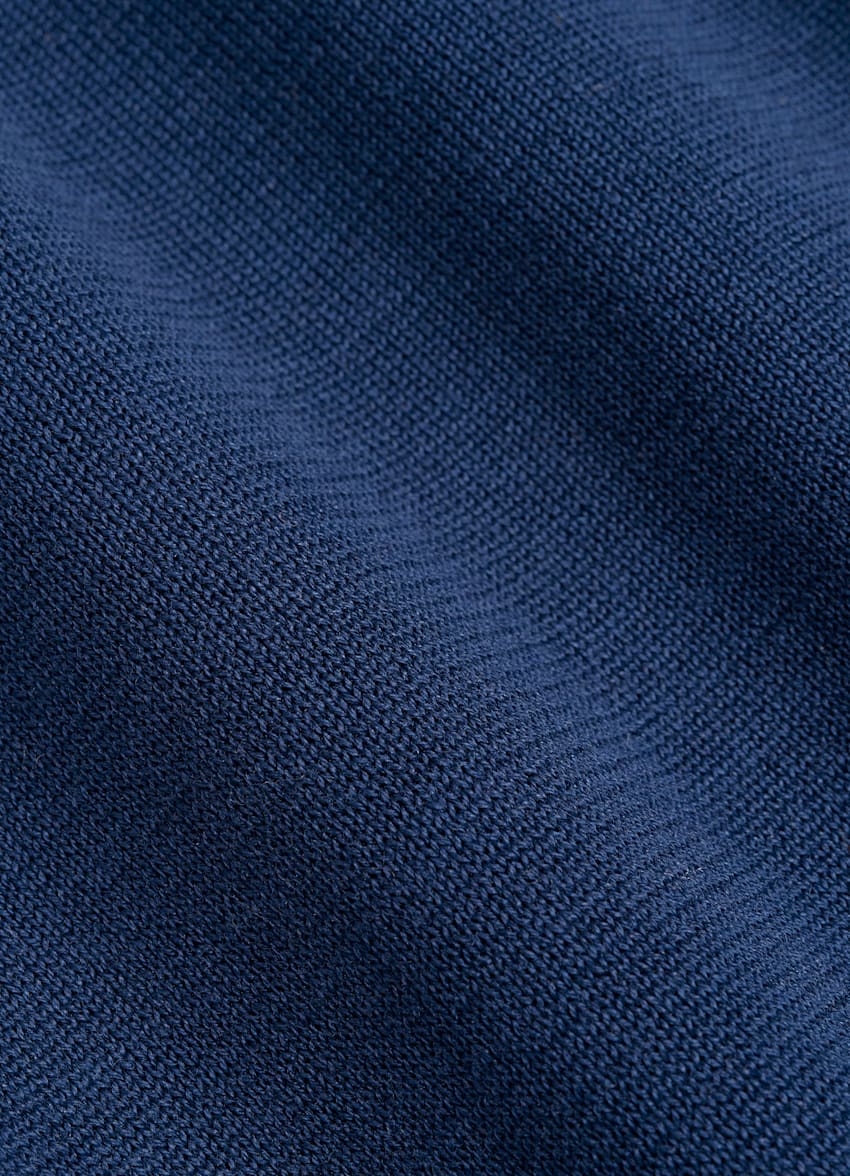 Blue Polo | Cotton Silk | Suitsupply Online Store