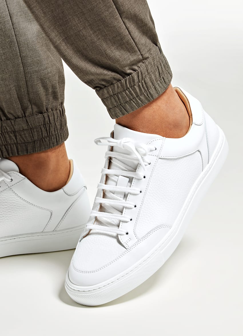 suitsupply white leather sneakers