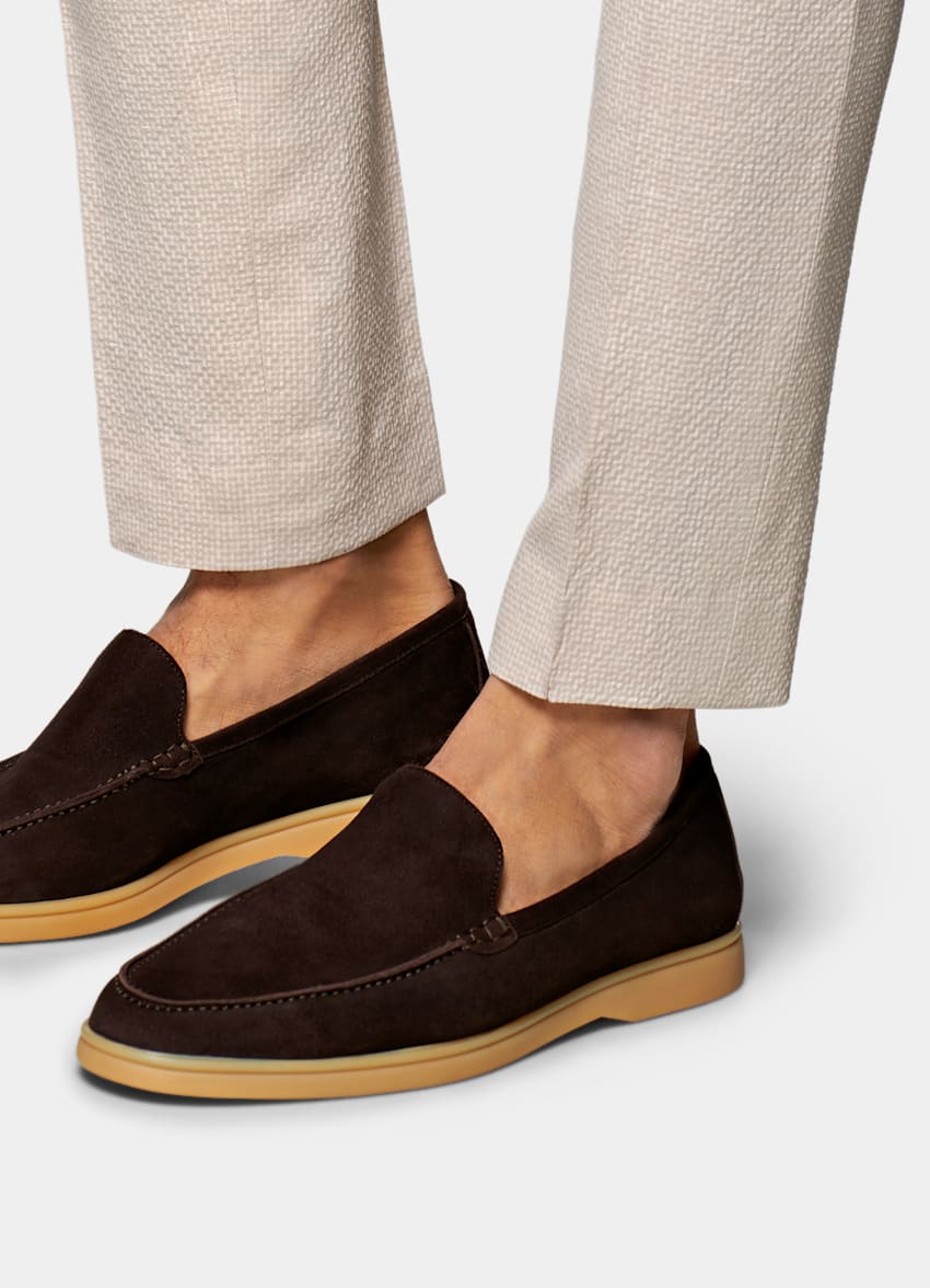 Brown Loafer | Italian Calf Suede | Suitsupply Online Store
