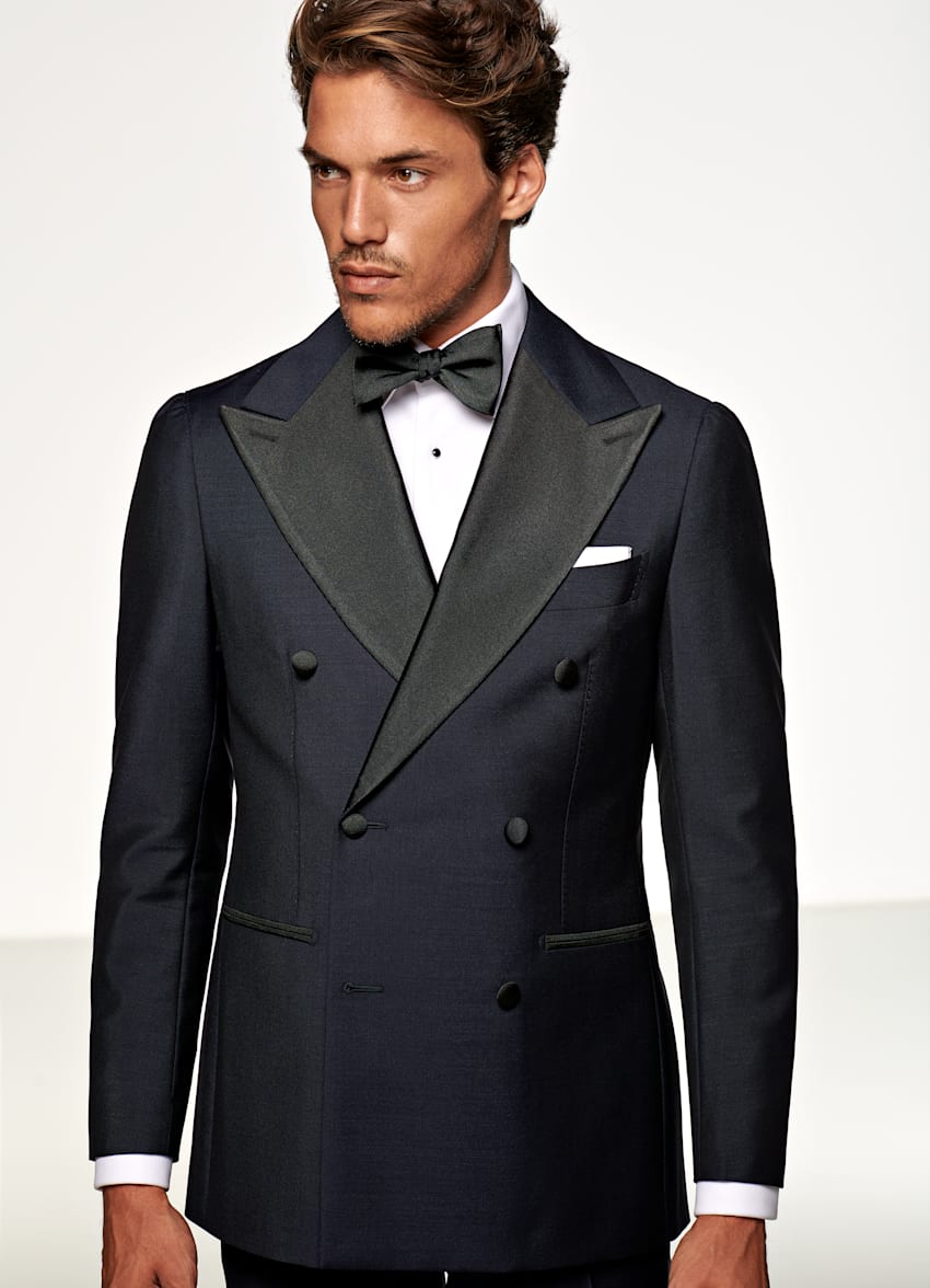Navy Havana Tuxedo Suit | Wool Mohair Double Breasted | Suitsupply ...
