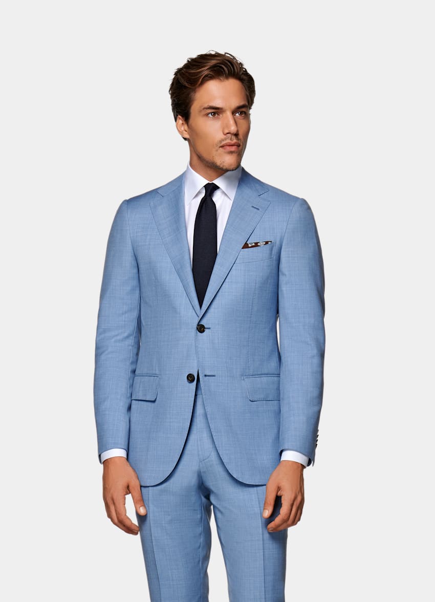 Light Blue Lazio Suit | Pure Wool Single Breasted | Suitsupply Online Store