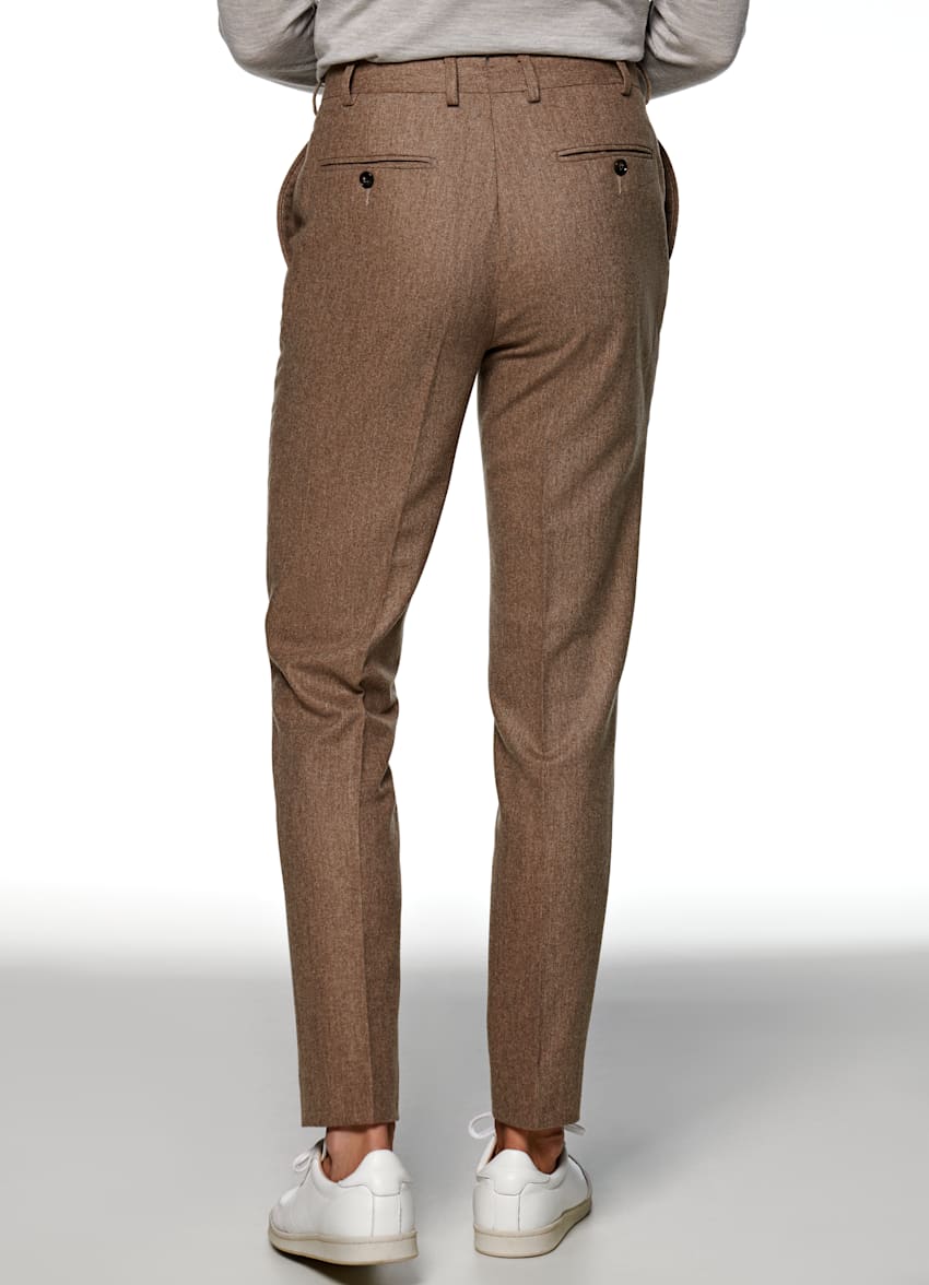 Light Brown Soho Trousers | Circular Wool Flannel | Suitsupply Online Store
