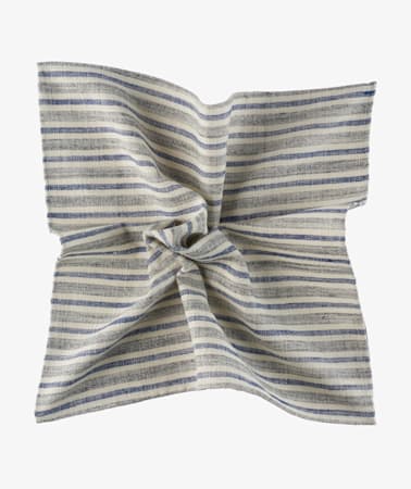 Blue Stripe Pocket Square
