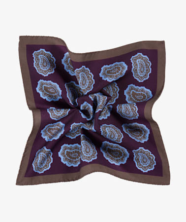 Purple Paisley Pocket Square
