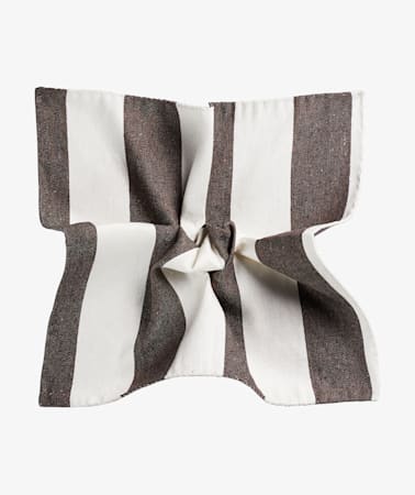 Brown Stripe Pocket Square