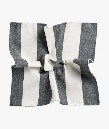 Grey Stripe Pocket Square