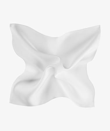 White Pocket Square