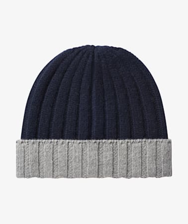 Navy & Light Grey Beanie