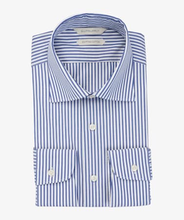Navy Stripe Poplin Shirt