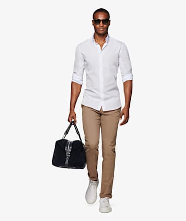 Light Blue Stripe Poplin Shirt