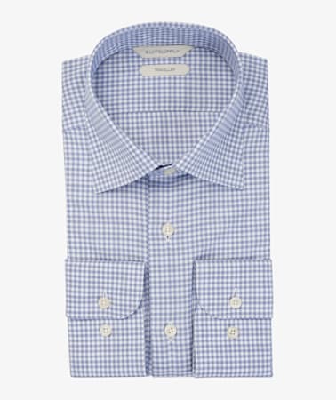 Navy Check Twill Traveller Shirt