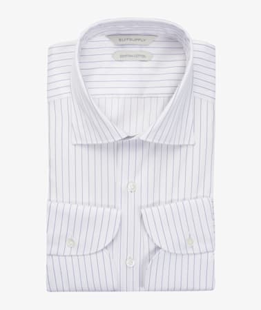White Stripe Twill Shirt