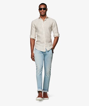 Brown Stripe Shirt
