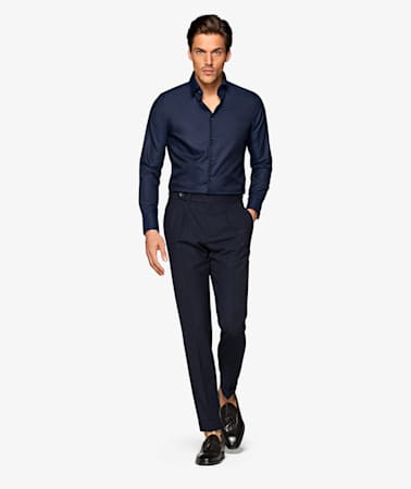 Navy Oxford Traveller Shirt