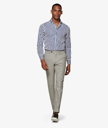 Jort Navy Stripe Shirt