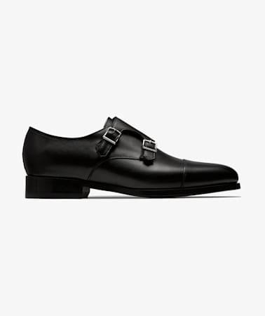 Black Double Monk Strap