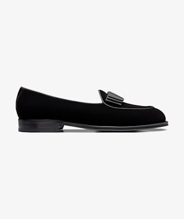 Black Velvet Slippers