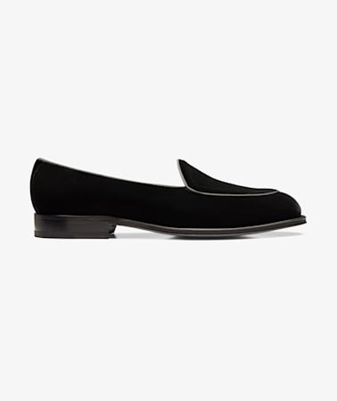 Black Velvet Slippers