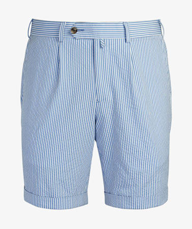 Light Blue Bennington Pleat Shorts