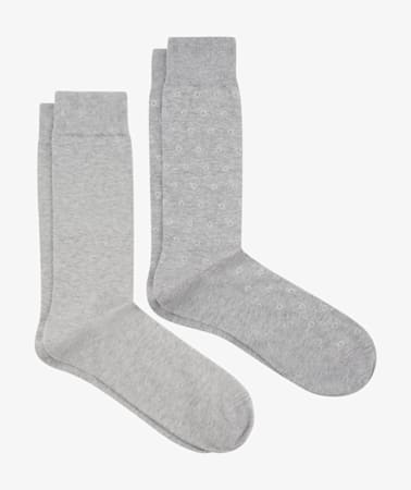 Grey Regular Socks 2 Pack