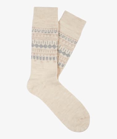 Beige Long length Socks