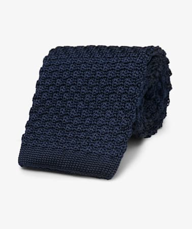 Navy Knitted Tie