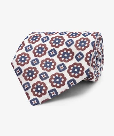 Burgundy Flower Tie